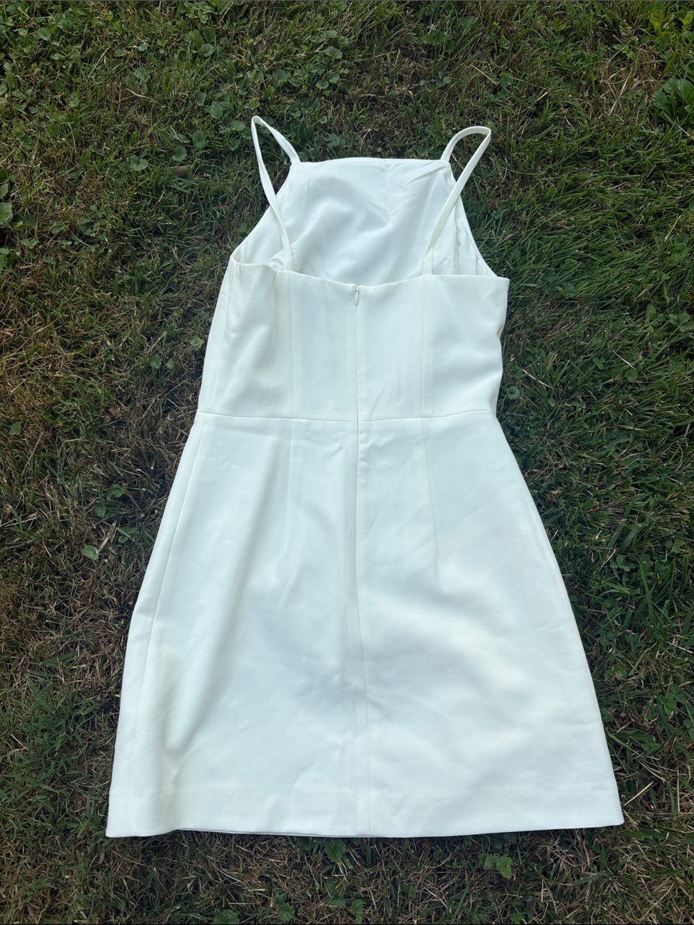 French Connection Classic White Halter Mini Dress with Slim Straps - Picture 2 of 3